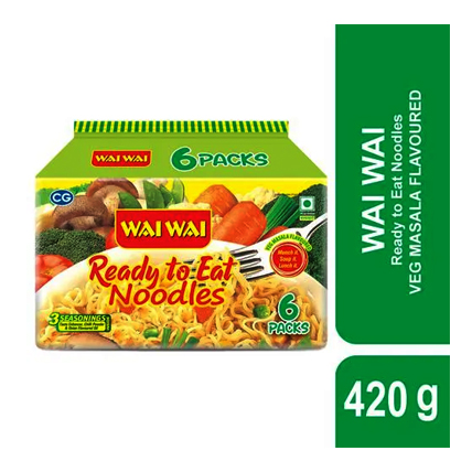 Wai Wai Veg Noodles 6 Packs